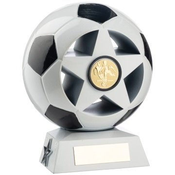 Two Tone Football Ball and Star in White and Black 7 Colours