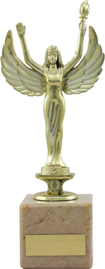 Female Victory Figure On Marble Base in 4 sizes