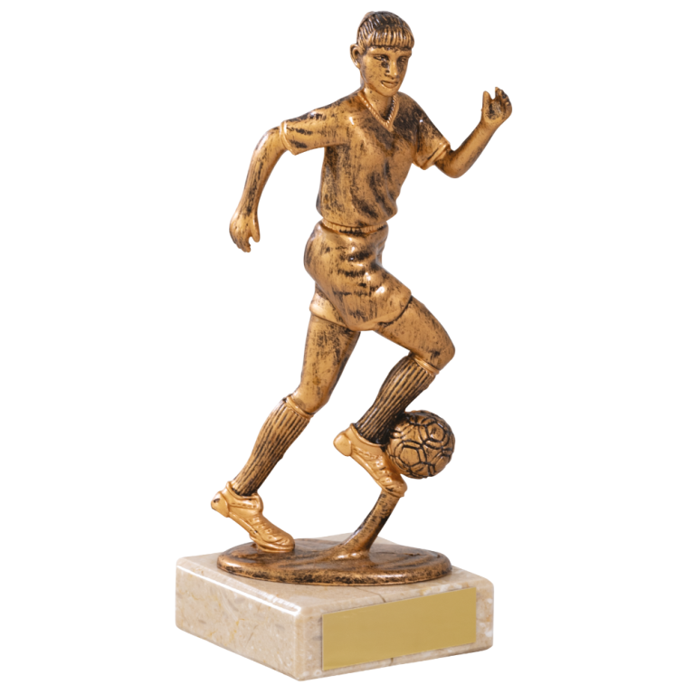 Antique Gold Female  Figurine on Marble Column and Base in 4 sizes