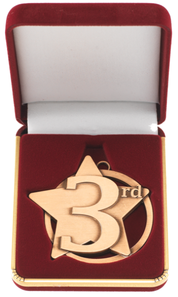 1st 2nd 3rd Place  Star Medal in Luxury Box Series