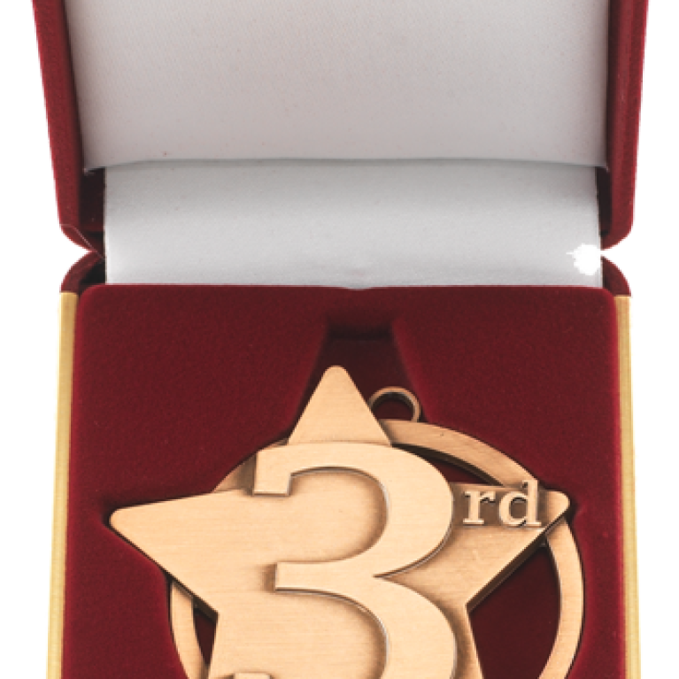 1st 2nd 3rd Place  Star Medal in Luxury Box Series