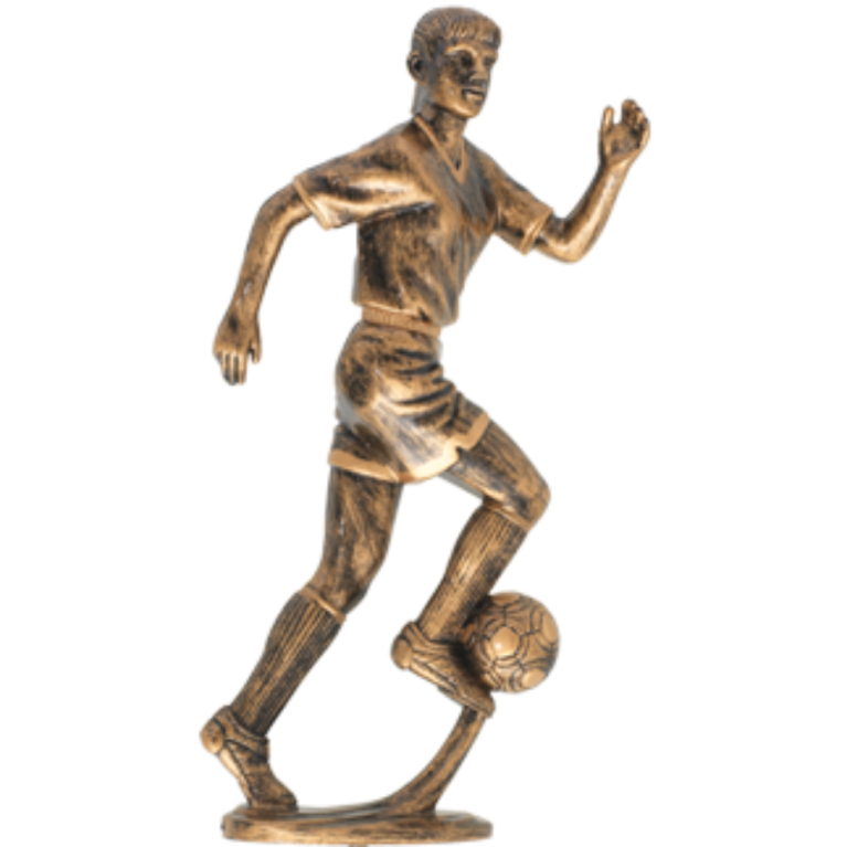 Football Female Component Figurine in Antique Gold 3 sizes