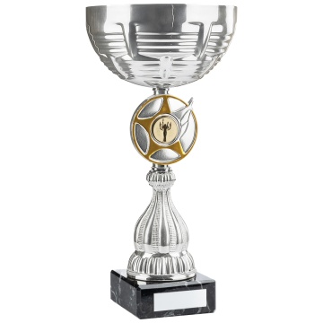 Bright Silver Tone Cup Trophy  in 3 sizes