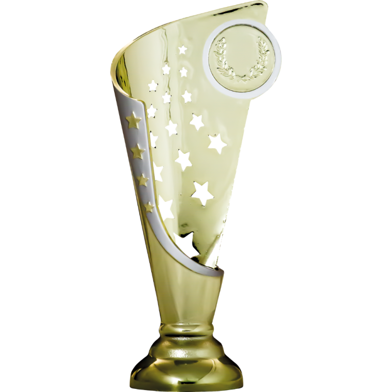 Bright Gold Cup/Riser with Silver Trim and 1" Centre 3 sizes