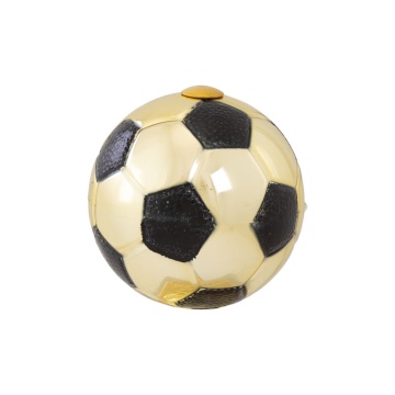 Bright Gold Football Ball with Black Trim Top 4 sizes
