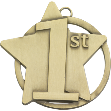 Placing medal in Gold Finish 60 mm