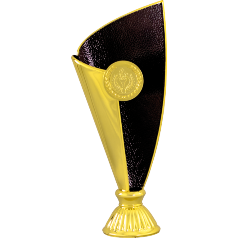 Bright Gold Cup/Riser with Black Trim and 1" Centre 3 sizes