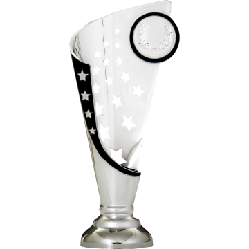 Bright Silver Cup/Riser with Black Trim and 1" Centre 2 sizes