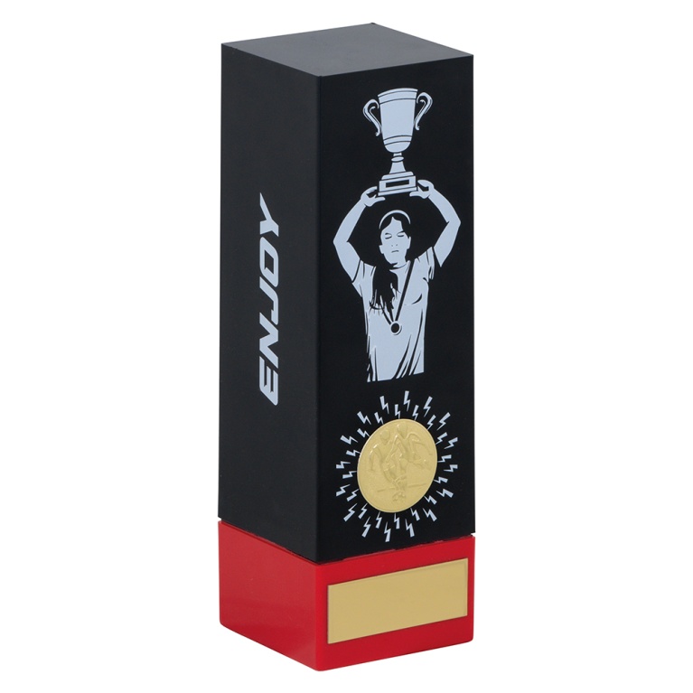 FEMALE FOOTBALL NOVA TOWER BLACK/RED 6.25" (160MM)