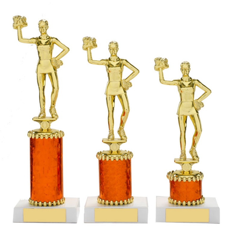 Artistic Dance Couple in Bright Gold