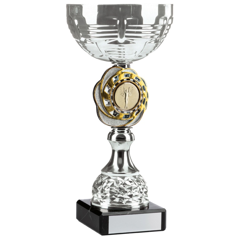 Bright Silver Tone    Cup Trophy  in 3 sizes