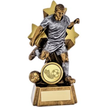 Football Figurine in Antique Gold and Silver in 4 sizes for 1" centre