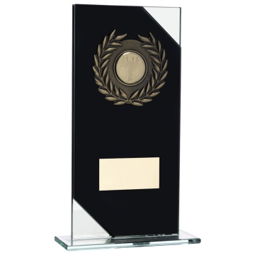 Glass Plaque in Black and Clear 3 Sizes