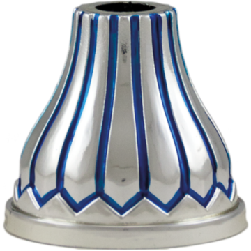 Bright Gold Bell Stem/Riser with Blue Trim in 4 sizes