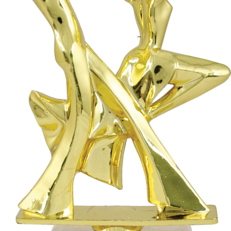 Artistic Dance Couple in Bright Gold