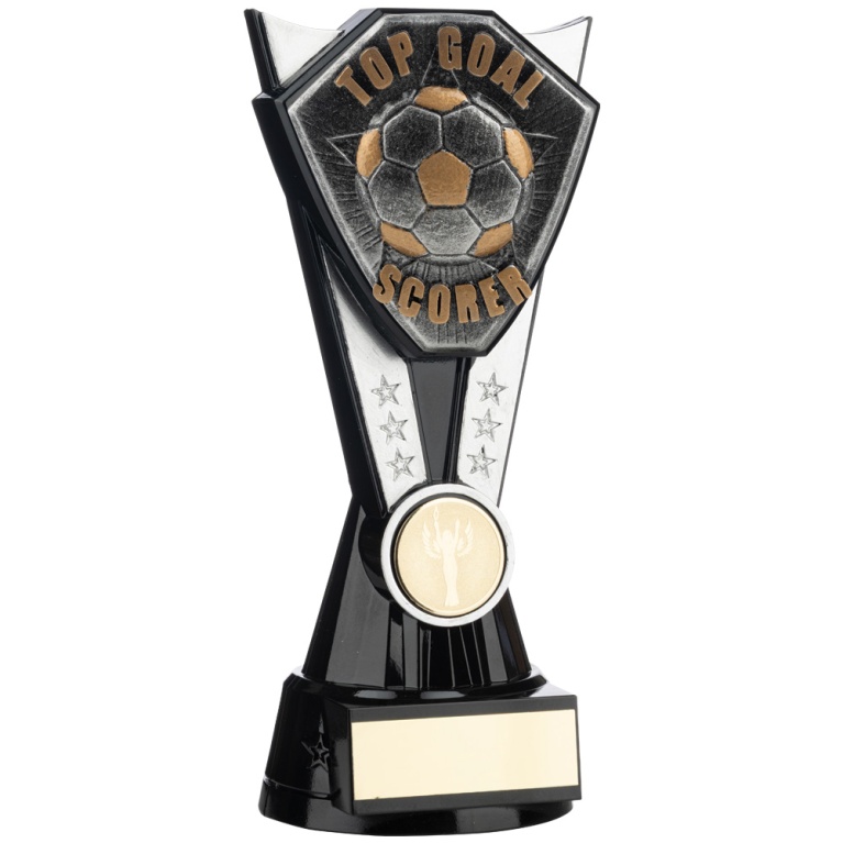 Two Tone  Stand Ant.Silver and Black Football Top Goal Scorer 4 sizes